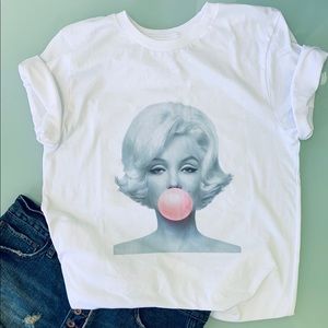 COPY - Marilyn Monroe Pink Bubblegum T Shirt
